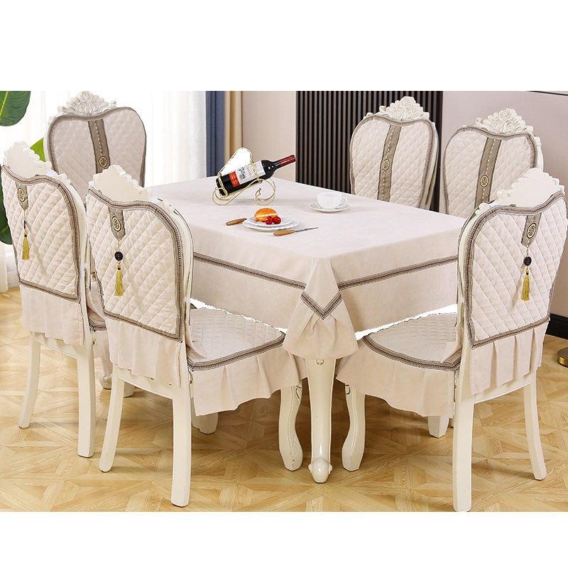 新椅子套欧式凳子套罩长方形餐桌布椅套简约现代椅套椅垫套装家用