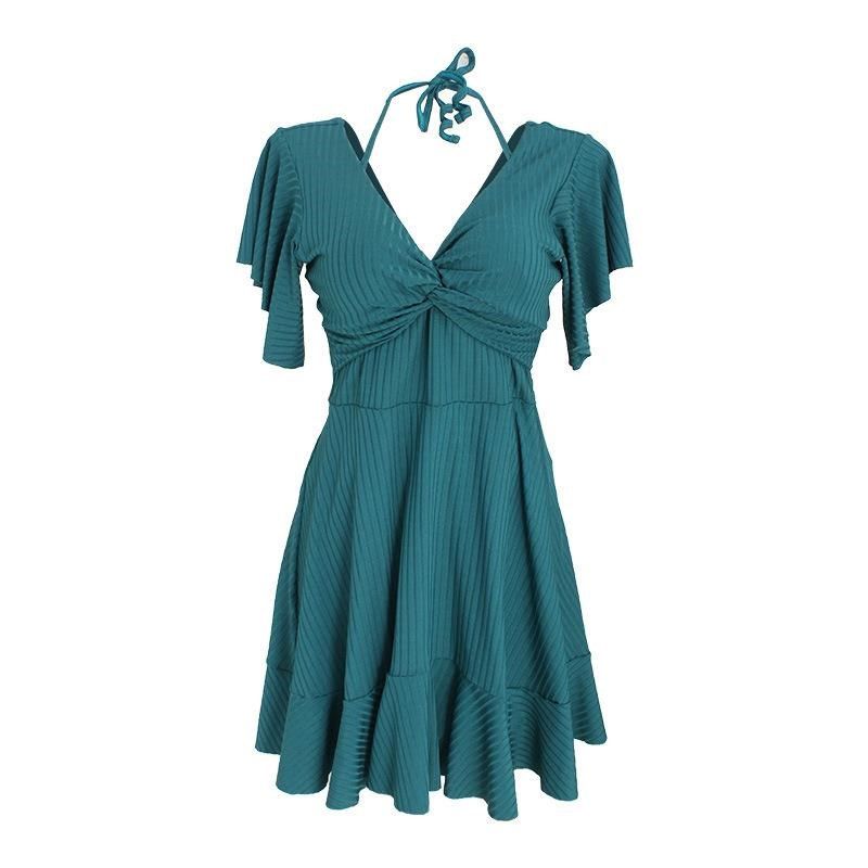 连体泳衣女遮肚温泉裙式保守大小胸带钢托聚拢大码加大码泳装胖mm