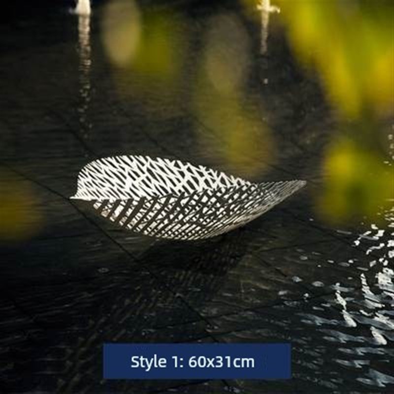 不锈钢剪出叶雕塑户外花园商业广场售楼处装饰抽象叶饰品定制