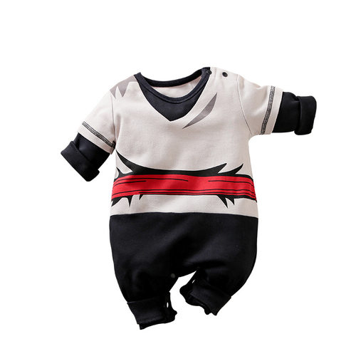 ins网红婴儿连体衣新款宝宝A类包屁哈衣凹造型爬服周岁百天衣春夏