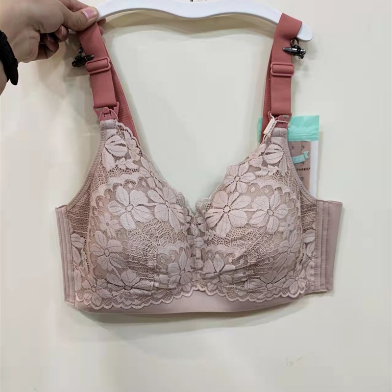 十月独宠超大杯哺乳内衣薄款DE杯女聚拢防下垂无钢圈喂奶文胸2223