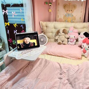 宿舍床上桌悬空侧边可旋转上下铺小书桌子可移动折叠挂式学生寝室