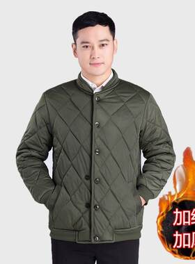 冬季中青年加绒加厚m弹力棉衣男劳保服保暖棉服男冷藏库加厚爸爸