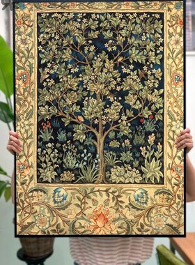 幸福树 经典欧式j花鸟无框画 美式客厅装饰画玄关发财树 电表箱画