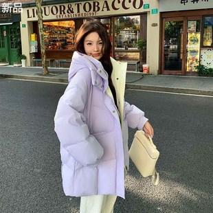 亮世秋羽绒服反季羽绒服女中长款2024新款小个子加厚连帽冬季韩版