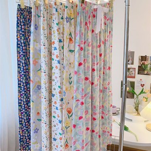 居家裤 花色很好看 睡裤 甜美少女人棉家居裤 棉绸裤