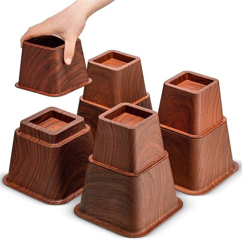 8英寸水转印木纹增高床脚垫桌脚柜脚沙发脚家具脚垫3加58英寸