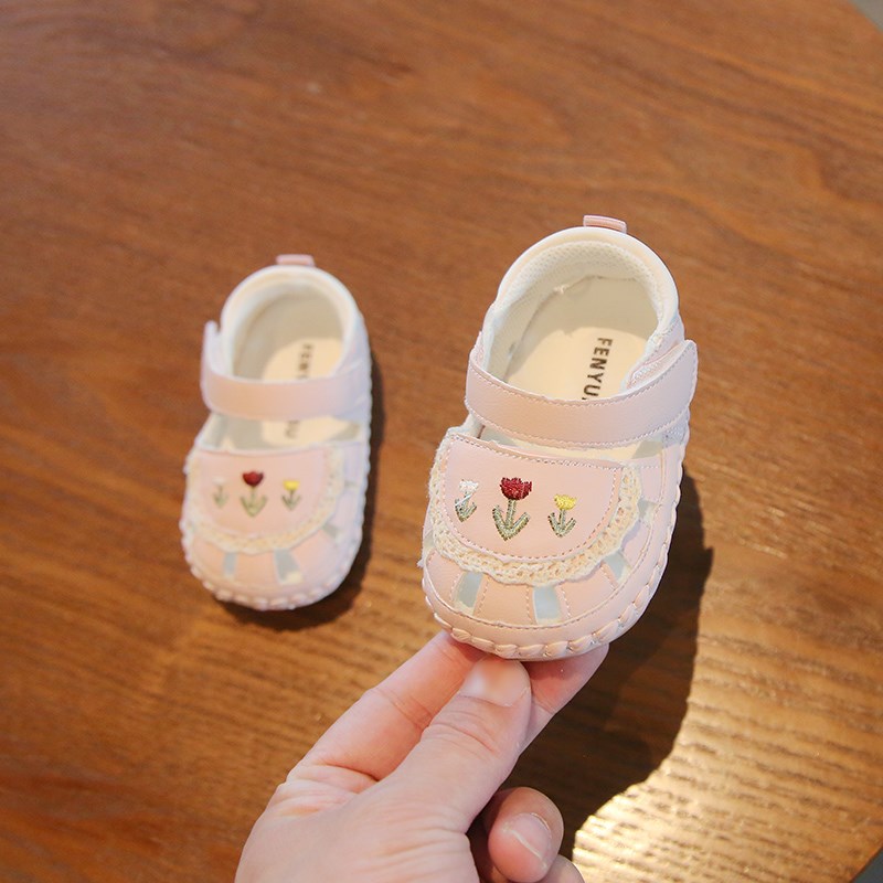 夏季6到12个月婴儿凉鞋1岁女宝宝小月龄公主学步鞋软底婴幼儿鞋子