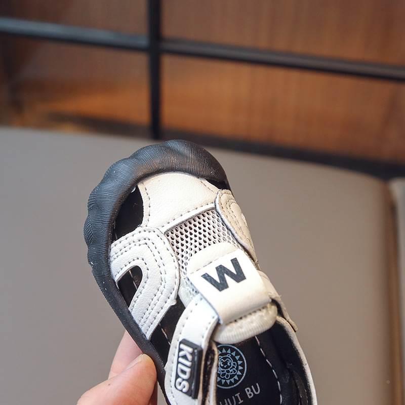 新品小孩凉鞋男款幼儿包头小男孩帅气童鞋男童1到3岁男幼童夏款包