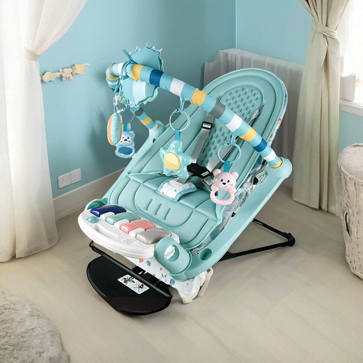 脚踏钢琴婴儿健身架新生儿0一1岁宝宝玩具婴幼儿多功能摇椅琴用品