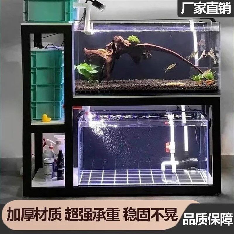鱼缸架子定制底座底柜钢木多层鱼缸架龟缸金属加粗超强承重支架图片