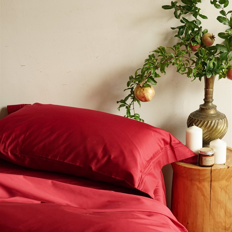 云缇红色长绒棉婚庆四件组纯棉结婚礼物婚房喜被婚礼牀上用品