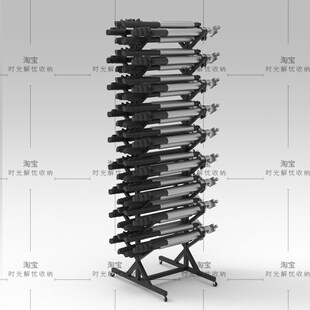 摄影棚收纳箱背景纸布多宫格柜影楼器材三脚灯架卡纸pvc收纳架柜