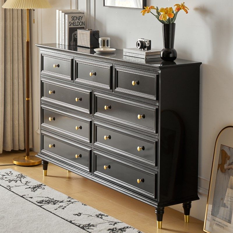 美式实木五斗柜客厅靠墙储物柜抽屉柜卧室床尾收纳柜床头法式斗柜,住宅家具,斗柜,淘宝优惠券,粉丝福利购,淘宝优惠卷