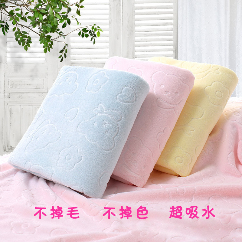 宝宝小孩婴儿浴巾超柔软新生儿童超强吸水加厚大洗澡超细纤维
