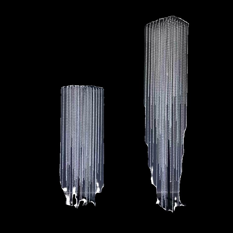 婚庆若汐流苏珠帘悬吊式天花板装饰道具婚礼铁艺架地球珠帘路引背