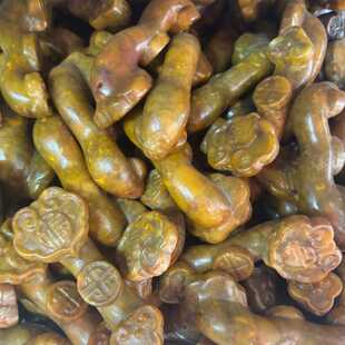 仿古做旧岫玉手把件摆件如意玉佩宫廷盒工艺品玉