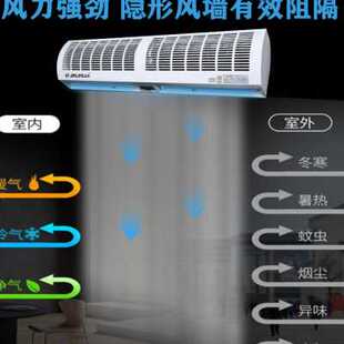 金羚风幕机1.2米超薄大风量1.5米风帘机商场门店工程空气幕风闸机