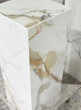 亮光岩板轻奢g底座 家居客厅装饰摆台 酒店会所工艺摆放展台摆台