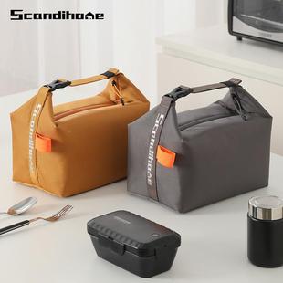 新温款 2401防提保便当包上班学生带饭水午餐包大容量便携便 手PT