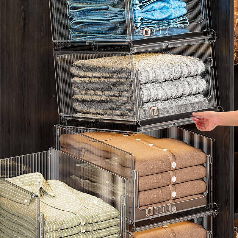 抽屉收式纳层板家隔用衣柜内分割自QH-581由组合卧室衣分物整理置