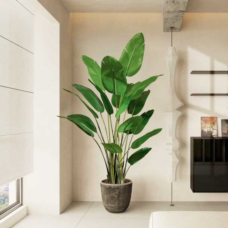 旅人蕉仿真花绿植摆件家居装饰品仿生植物L散尾葵高端轻奢客厅假