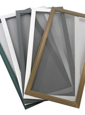 纱窗可推拉隐形纱自用推拉式沙家窗塑钢铝合CUS金窗装金刚网防蚊