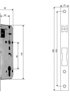 断桥铝合金锁2OJL85各/3585/40885/4585/60体85/7085种规格锁具防