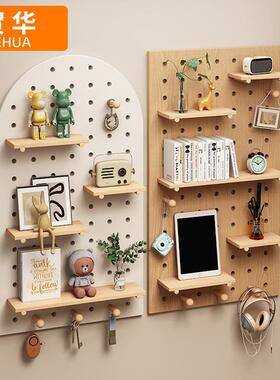 木纳质洞门户洞板置物架入口玄关墙AMP面装饰隔板墙壁壁挂收墙架