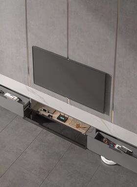 极窄电视PCU板柜宽20m超薄25实木岩35户型高脚意式30小地柜2025新