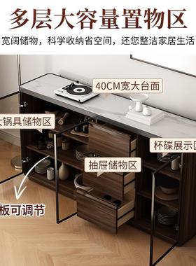 实木体餐边柜靠墙全一收纳复储物柜新中式古客厅FXZ茶水柜陈列矮