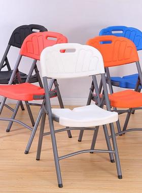 塑料可办折叠椅代家用餐椅公电脑靠椅背SSB椅户外便携现式子