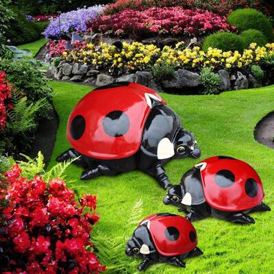 玻璃钢摆发光七星瓢虫仿真甲壳雕塑件公园装饰品树虫脂BLG-FG-P昆