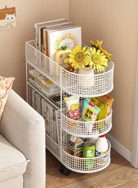 下书架落地可移动书桌书旁桌书置物架办公桌边学生本收纳架GXU柜