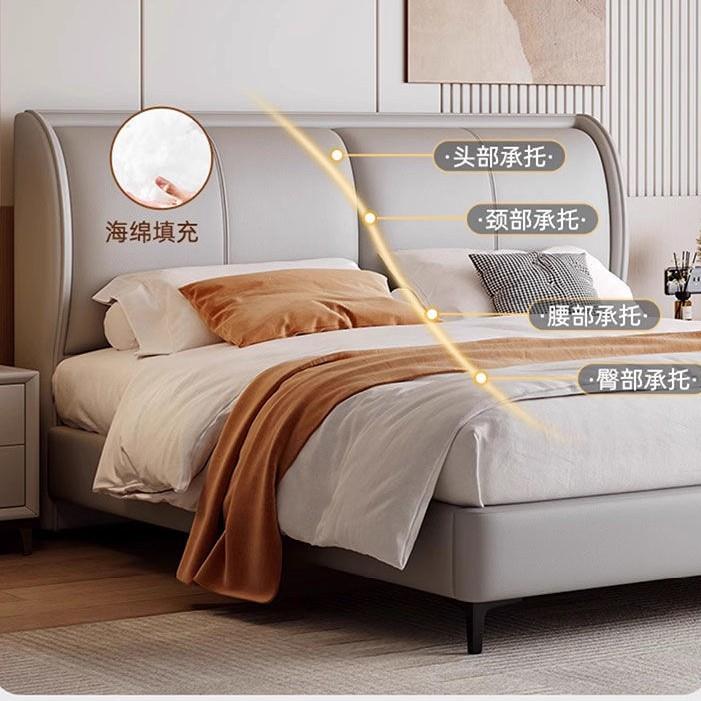 意人轻奢软式.包皮实木床床IHZ双人1.8m主卧15m双床经济型高颜值