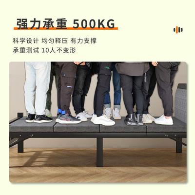 折折叠铁床叠单人床成公人简易午睡AJI床家用便携办室宿舍出租屋