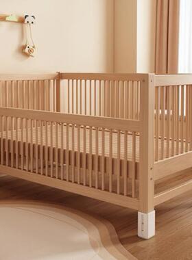Yla榉XX-46464木拼接床儿童实木婴儿床床加宽拼接儿大小孩床边床