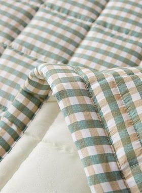 水洗00dianz棉棉床护垫夹棉床垫床四机季通用可洗单人宿花舍褥软