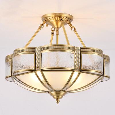 欧8034/502式全铜客道厅吸灯简约卧室顶半吸灯房LED花形儿童房间