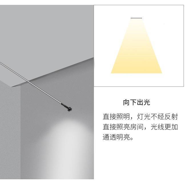 网天际线钢带形灯led线42343性灯现代简约创意展厅线红灯带走条长
