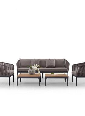 户外院沙发CAX组庭露台藤编沙室发外阳台休闲藤椅防水沙发合三件