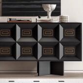 实木四斗柜古复中古风轻客厅ZW860餐纳边柜创意收 经典 奢法式 美式