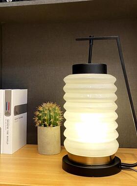 新中式创意后璃现代书轻奢玻客厅装台灯饰设71667计师卧室床头房