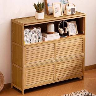 书架落地置物架书柜墙子家用儿靠童客厅实木杂物柜展示卧PKA室柜