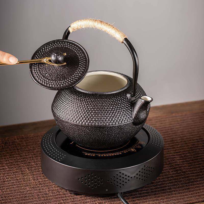 8F9TJ6M0铁壶茶煮茶器家用室壶铸内烧水喝茶泡茶壶电陶围炉罐罐茶