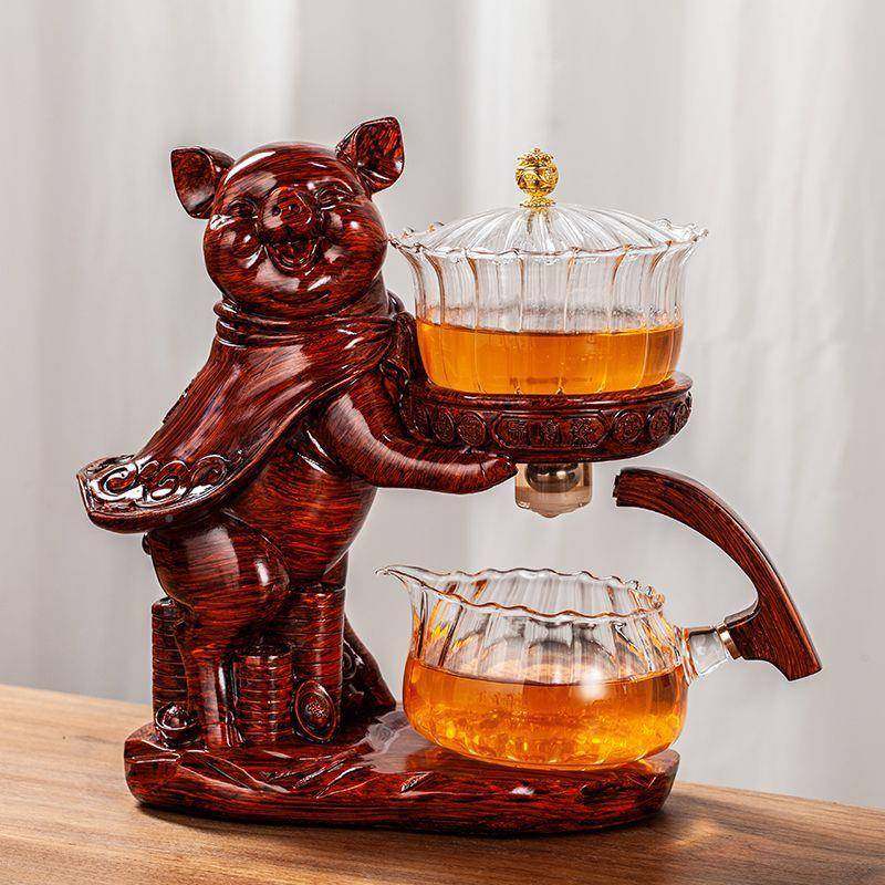 透明玻璃懒人茶具套泡现代磁吸器出水通用款防烫全自装动茶创意家,餐饮具,整套茶具,淘宝优惠券,粉丝福利购,淘宝优惠卷