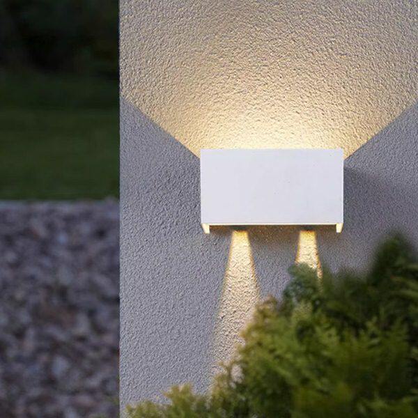 庭院灯别墅外墙楼梯阳台洗墙灯户外双头壁灯防水超亮上下发光壁灯