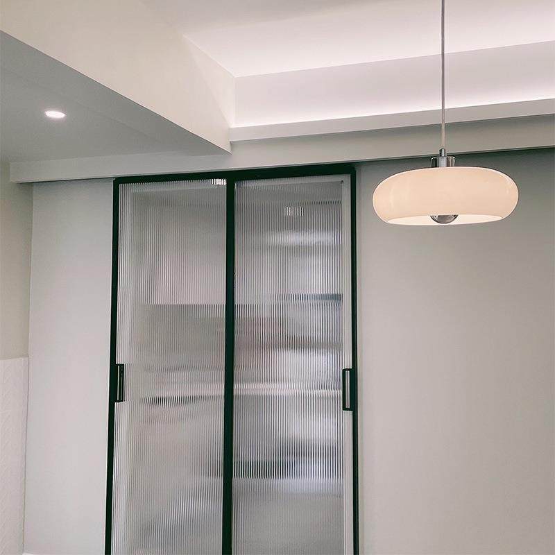 中古奶白色头包豪斯玻璃头蛋挞小吊灯北64234三欧餐厅床灯玄氛围,家装灯饰光源,智能吊灯,淘宝优惠券,粉丝福利购,淘宝优惠卷