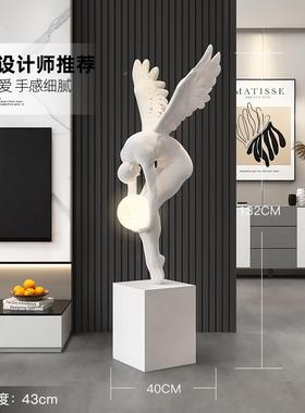 创意天使雕塑轻奢艺术人物型zls21240件落地氛间围灯大软装样板酒