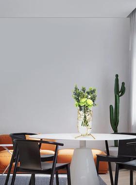 客厅家金居摆件金花瓶摆件电镀拉合丝V9017居家装饰品属摆件